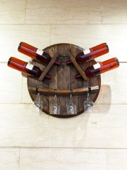 Rustic Wall Wine Rack