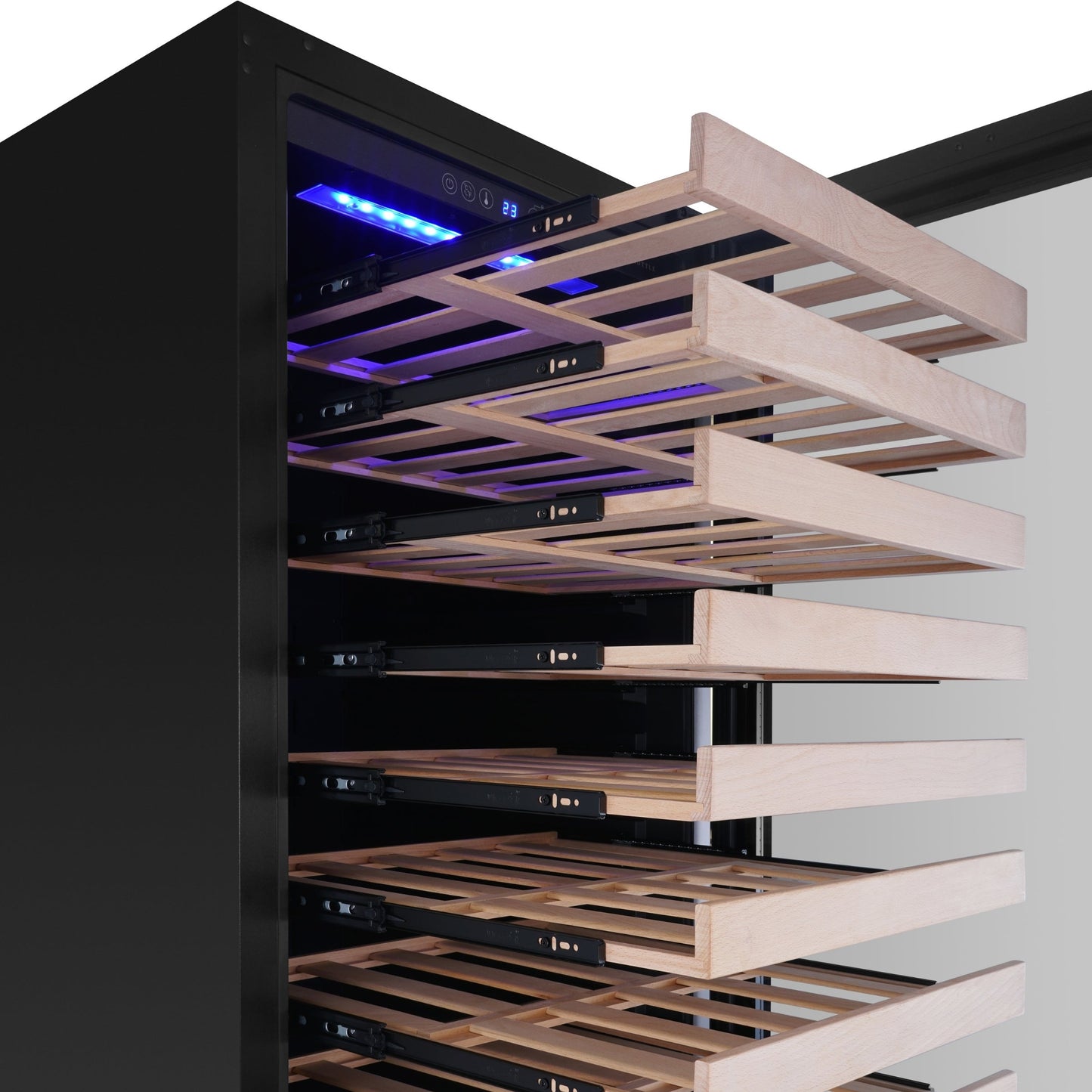 KingsBottle 47" Dual Zone Wine Refrigerator – Tall Wine Cooler with Low-E Glass Door